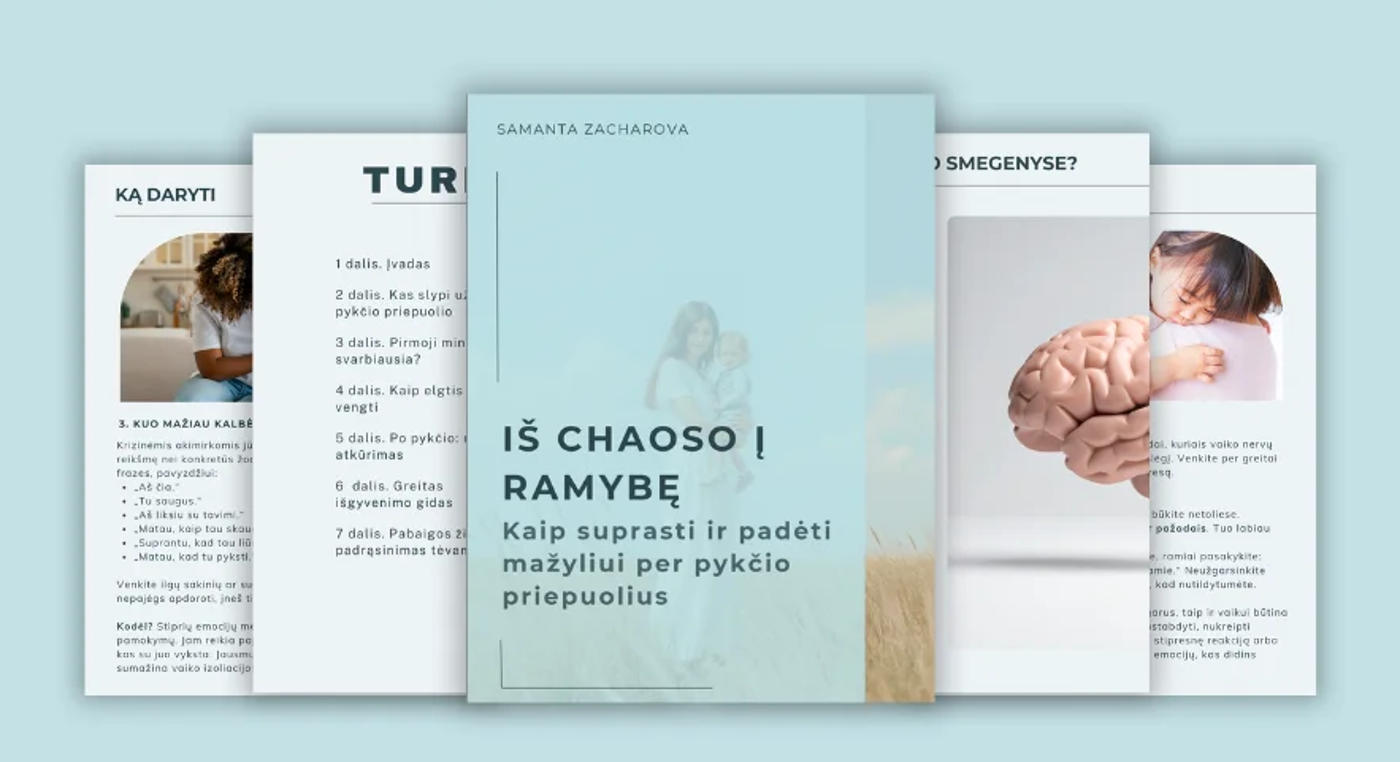 Praktinės PDF medžiagos apie reagavimą į vaiko emocijas peržiūra